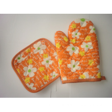 Printed Microwave Oven Glove with Heat Mat